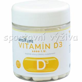 Vito Life Vitamín D3 100 kapslí + DÁREK ZDARMA