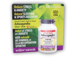 Webber Naturals Ashwagandha 3600 mg 120 kapslí  + šťavnatá tyčinka ZDARMA + DÁREK ZDARMA