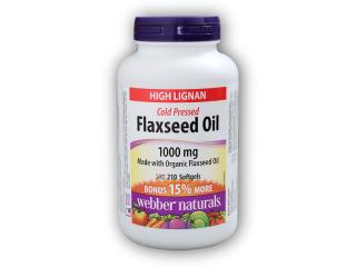 Webber Naturals Flaxseed Oil 1000 mg 210 tobolek  + šťavnatá tyčinka ZDARMA + DÁREK ZDARMA