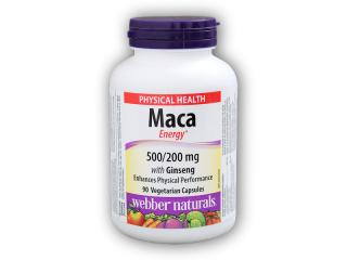 Webber Naturals Maca with Ginseng 500/200 mg 90 kapslí  + šťavnatá tyčinka ZDARMA + DÁREK ZDARMA