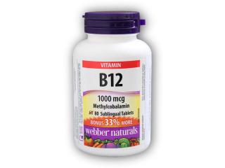 Webber Naturals Vitamin B12 1000 mcg 80 tablet + DÁREK ZDARMA