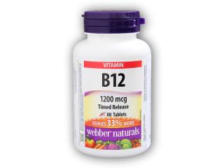 Webber Naturals Vitamin B12 1200 mcg 80 tablet + DÁREK ZDARMA