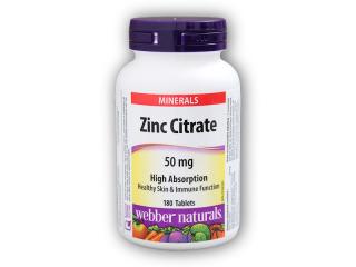 Webber Naturals Zinc Citrate 50 mg 180 tablet + DÁREK ZDARMA