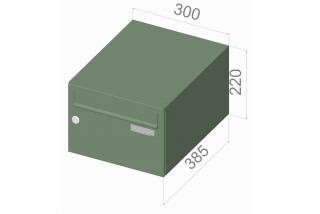 typ B21 RAL + lem - 300x220x385 (ležatý model) přední vhoz-přední výběr RAL odstín (barva): RAL 7016( antracitová šeď )
