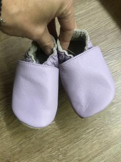 baBice - dětské kožené capáčky (jednobarevné) vel.: 20-21 lila