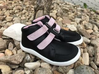Baby Bare Shoes Febo Fall Black/Pink (okop) - dětská celoroční obuv vel.: 25