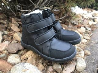 Baby Bare Shoes Febo Winter Black s okopem - dětská zimní obuv vel.: 29
