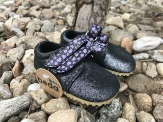 Beda Barefoot capáčky (menší velikosti) - dětská celoroční obuv vel.: 20 Dark Violette