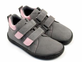 Ef barefoot Bea/Bibi (grey rose, black rose) - dětská celoroční obuv vel.: 30 Bea