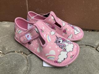 Ef barefoot - dětské přezůvky, holčičí vzory vel.: 26 Pink Unicorn
