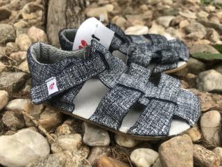 Ef barefoot sandálky, různé barvy - dětská letní obuv vel.: 29 modro šedé