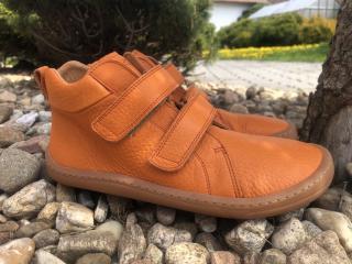 Froddo barefoot G3110193 (vyšší) - kožená celoroční obuv vel.: 37 oranžové