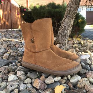 Froddo barefoot kozačky (různé barvy) - zimní obuv vel.: 40 cognac