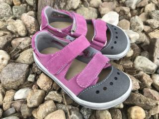 Jonap Barefoot Fela (různé barvy) - dětská letní obuv vel.: 22 růžová
