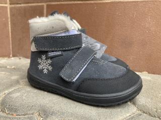 Jonap Barefoot Jerry - dětská zimní obuv vel.: 22 šedá vločka