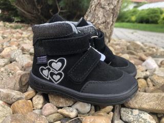 Jonap Barefoot Jerry (různé barvy, kožené) - dětská celoroční obuv vel.: 22 černá devon srdce