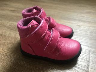 Jonap Barefoot model B2/MV (suchý zip, různé barvy) - dětská celoroční obuv vel.: 23 růžové