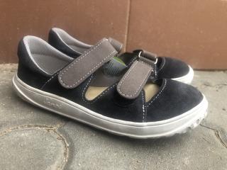 Jonap Barefoot model B21 (vel. 31-35) - dětské sandálky vel.: 32 šedá riflovina