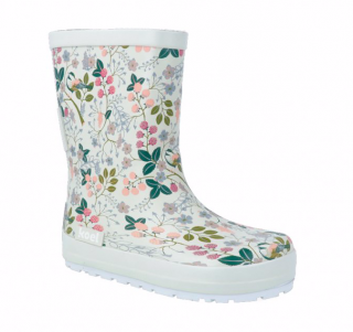 KOEL4Kids Wellie Bare Flowers - dětské barefoot holínky vel.: 28 Green