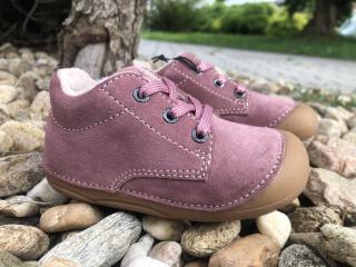 Lurchi capáčky - kožená dětská zateplená obuv vel.: 23 Flori wildberry