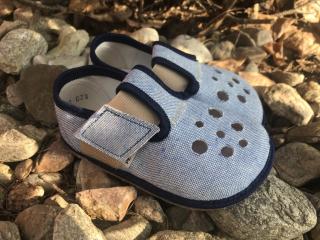 Pegres Barefoot papučky s průřezem BF3 (různé barvy) vel.: 25 modrá