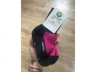 Ponožky Surtex - 70 % merinové vlny, volný lem vel.: 14-15 cm tmavě růžové
