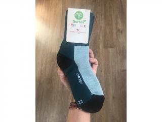 Ponožky Surtex - 70 % merinové vlny, volný lem vel.: 22-23 cm zelené