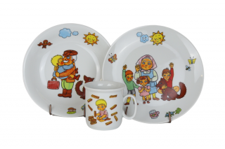 Dětská porcelánová sada, Honzíkova cesta, Thun RZ, 3 d.