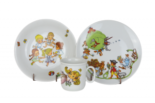 Dětská porcelánová souprava, Alenka, Thun RZ, 3 d.