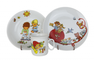 Dětská porcelánová souprava, Martínek, Thun RZ, 3 d.