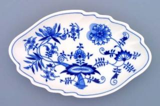 Mísa dvojlist, 24 cm, cibulák, Český porcelán