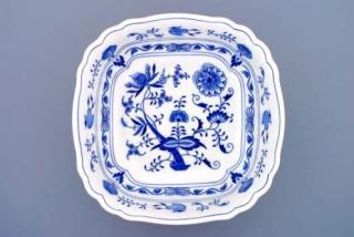 Mísa salátová čtyřhranná ital.  26 cm,  cibulák, Český porcelán