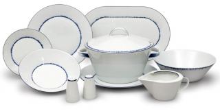 Tom, jídelní souprava, porcelán, rozpitá modř, Thun, 25 d