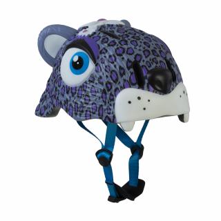 Dětská cyklistická helma Crazy Safety Fialový leopard