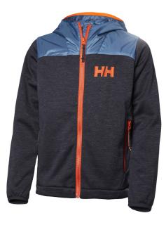 Dětská fleecová bunda Helly Hansen JR Hybrid midlayer graphite blue 152-158 /12 let/