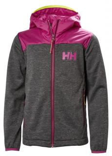 Dětská fleecová bunda Helly Hansen JR Hybrid midlayer very berry 152-158 /12 let/