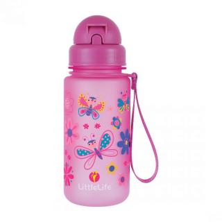 Dětská lahev s brčkem LittleLife Růžová