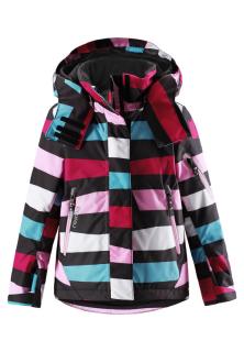 Dětská lyžařská bunda Reima Roxana berry stripes ReimaGO 92  /18-24 měs, 12-14kg/