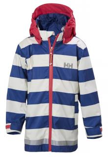 Dětská nepromokavá bunda Helly Hansen K Amalie Jacket marine blue stripe 122-128