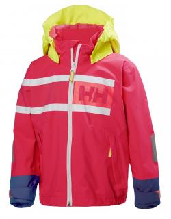 Dětská nepromokavá bunda Helly Hansen K Salt Power magenta 104-110/XXS/3-4 roky