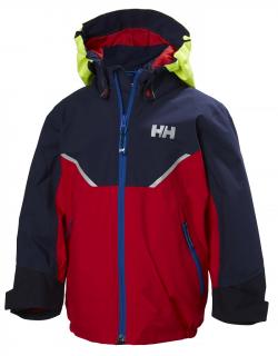 Dětská nepromokavá bunda Helly Hansen K Shelter flag red 122-128