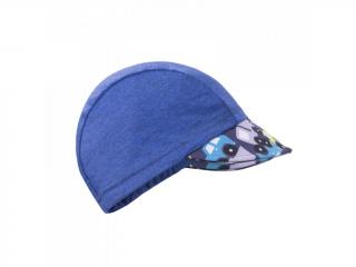 Dětská UV čepice s kšiltem Unuo Autíčka modrá L