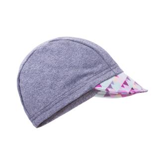Dětská UV čepice s kšiltem Unuo mini trojúhelníčky šedá - holčičí L (53 - 58 cm)