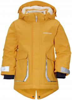 Dětská zimní bunda Didriksons parka Indre žlutá - ROSTOUCÍ 130