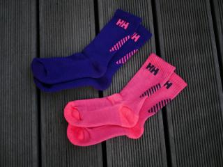 Dětské funkční ponožky Helly Hansen JR Lifa Merino 2-pack sock lavender/neon coral 35-38