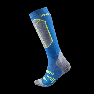 Dětské funkční ponožky podkolenky Devold Alpine Kid sock royal z Merino vlny modré 25-27