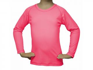 Dětské funkční tričko s dlouhým rukávem Fantom s UV růžové 134 /9 let/