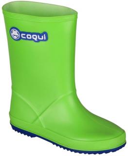 Dětské holínky Coqui Rainy Junior lime/blue 31