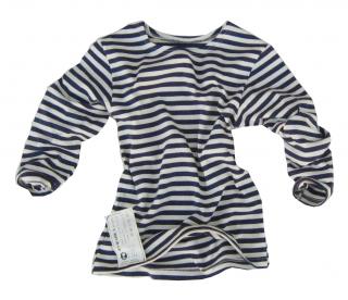 Dětské námořnické triko s dlouhým rukávem tmavě modrý pruh 100 /2-4 roky/