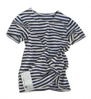 Dětské námořnické triko s krátkým rukávem tmavě modrý pruh 100 /2-4 roky/